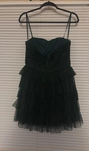 B Darlin Emerald green semi formal dress thumbnail 1