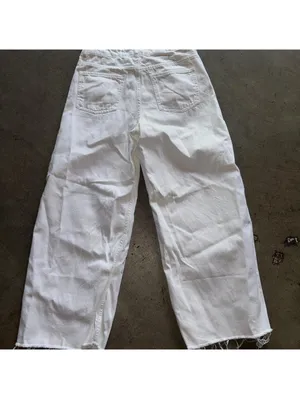 Zara White wide leg marine jeans in a US 2 #widelegjeans #denim thumbnail 4