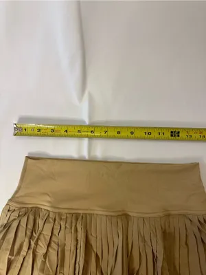 SANTINY Pleated Tennis Skirt for Women with Pockets Shorts High Waist Medium Tan thumbnail 6