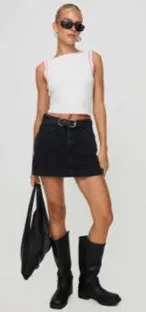 Gazelle Denim Skirt Princess Polly thumbnail 1