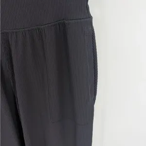 Athleta salutation high rise ribbed black jogger womens S Athleisure performance thumbnail 4