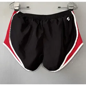 Vtg Y2K Soffe Track Short Size Medium Low Rise Black Red Running Athletic Retro thumbnail 2