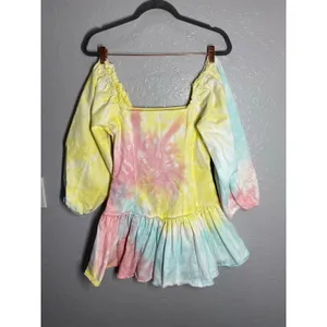 LoveShackFancy Chai Mini Dress Tie-dye boho fairy whimsy Sz 2 thumbnail 7