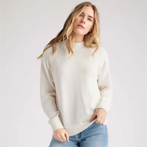 Quince 100% Organic Cotton Mock Neck Sweater crewneck ribbed top knit thumbnail 6