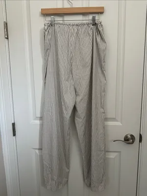 American Eagle Outfitters White Pants with Black Pinstripes thumbnail 4