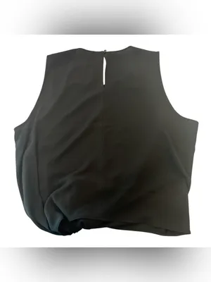 Vince Camuto Black Sleeveless Tie Hem Blouse Top Size Large NWT thumbnail 4