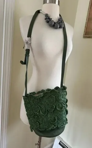 Free People Best In Show Bucket Bag in Hunter Green NWOT $108 thumbnail 1