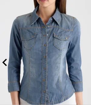 Guess Lexi denim shirt distressed look J thumbnail 1