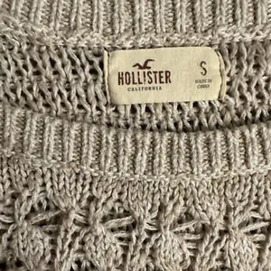 Hollister crochet knit sweater cream long sleeve size small thumbnail 4