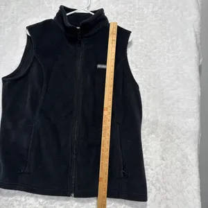 Columbia Fleece Vest Womens Size XL Black Layering Outdoor Hiking Fall Winter thumbnail 6