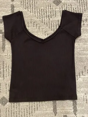 Black Off-The-Shoulder Brandy Melville Top thumbnail 1