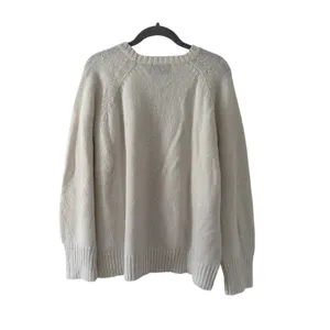Old Navy Ivory Crewneck Sweater Women’s Medium Soft Cozy Knit Pullover Cream M thumbnail 9