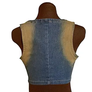 Finesse Lace up Denim Corset Bustier Cassidy Top thumbnail 3