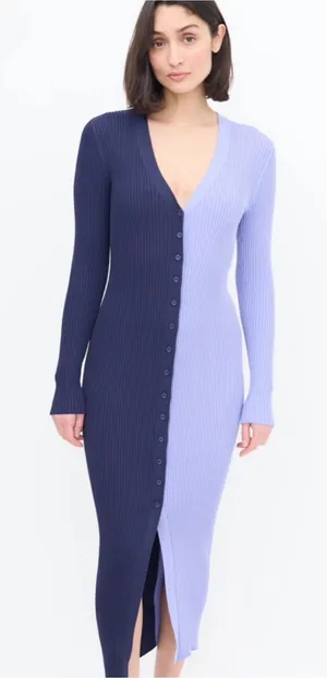 Staud Colorblock Midi Dress thumbnail 1