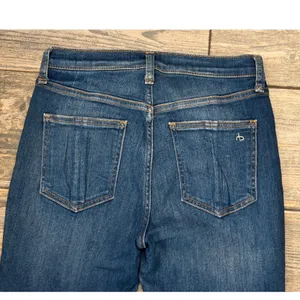 Rag & Bone High Rise Ankle Skinny Jeans Dark Wash Raw Step Hem Size 26‎ Modern thumbnail 11
