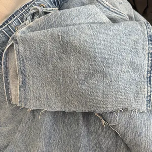 Rewash Stretchy Waistband Pull On Wide Leg Jeans Side Slit Light Wash Jean Large thumbnail 4