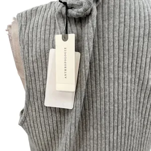Anthropologie‎ Ro & De Rib Tunic Tank Top Sleeveless Turtleneck Gray Size Small thumbnail 14