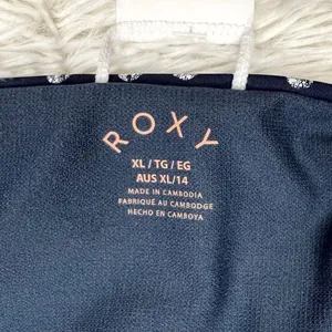Roxy Printed Beach Classics Blue Indigo Polka Dot Side Strap Bikini Bottoms‎ XL thumbnail 6