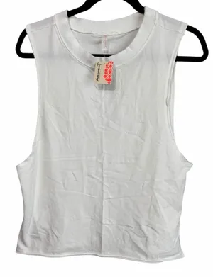 Free People Movement Hot Shot Muscle Tank Top White Women's Size Large thumbnail 1