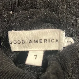 Good American Black Women's jacquard‎ terry cloth small Shorts thumbnail 4