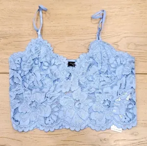 NEW! Zara Sexy Blue Crop Top thumbnail 1