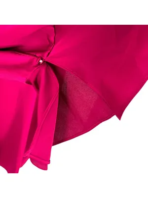 Halogen High Neck Flared Cuff Satin Blouse Fuschia Pink Size Large NWOT thumbnail 6