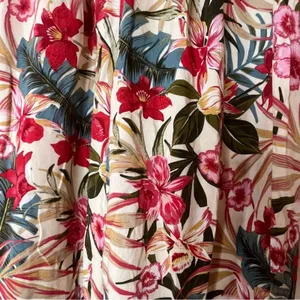 Evolutionary Tropical Floral Wide Leg Pants Boho Vacation Beach‎ Flowy Sz Small thumbnail 7