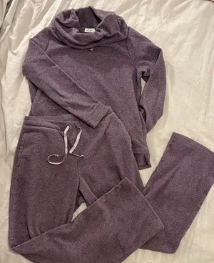 L.L.Bean Large Purple Plaid Matching Fleece Set thumbnail 1