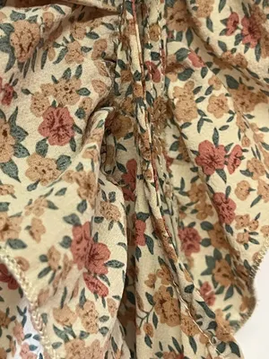 Umgee Floral-Print Flutter Sleeve Dress, Size L thumbnail 3