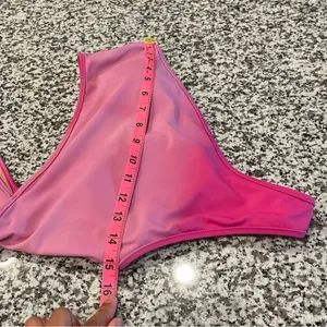 J. Crew Pink Ombré One Piece Asymmetrical Cut Out Swimsuit Size Medium thumbnail 9