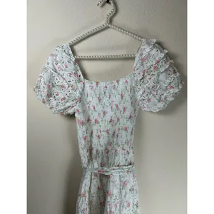 LoveShackFancy Clementine Eyelet Dress Size 2 Coquette Floral Girly Midi Length thumbnail 15