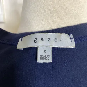 GAZE women's long sleeve crop top shirt in red, white, and blue thumbnail 2