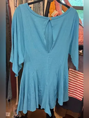 NWT Free People Free-est Mona Romper - tropical blue - XS thumbnail 8