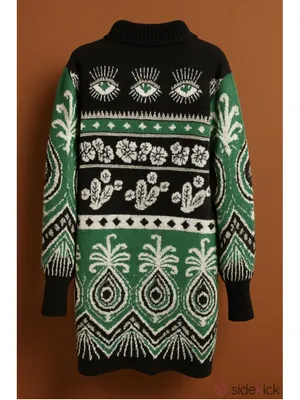 FARM Rio Mystic Scarf Sweater Dress Women’s Size M thumbnail 6