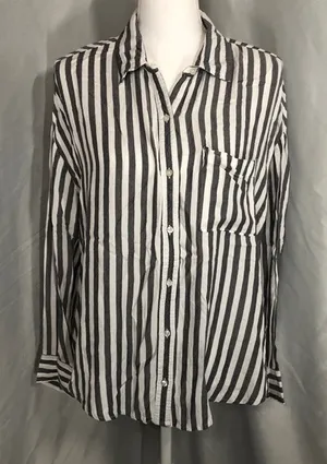 Hollister Oversized Striped Button Up thumbnail 1