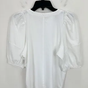J.Crew Madewell Puff Sleeve Tee Shirt Cotton Top Relaxed Minimalist Eyelet White S NWT thumbnail 8