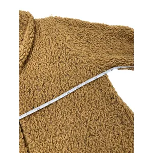 Free People Tan Knit Button-Up Cardigan Sweater Womens L Wool Blend cozy comfy thumbnail 6