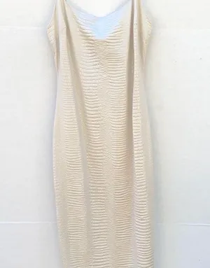 Afterstitch Womens size small off white snakeskin print cowl neck maxi dress👇🏼 thumbnail 5