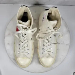 Converse x Comme des Garcons PLAY Chuck 70 High Top Sneakers M7 W9 Heart Logo thumbnail 3