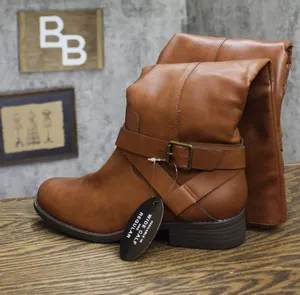 NEW Style & Co. Margoo Riding Boots Faux Leather 10021524100 Acorn Brown 6.5M thumbnail 1