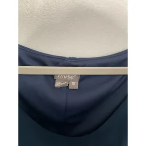 Muse Womens Dress Cowl Neck Colorblock Navy Blue Black Size 10 thumbnail 4