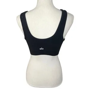 Alo black seamless chosen bra activewear athletic workout yoga gym Gorpcore thumbnail 3