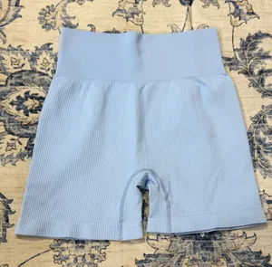 White Tag Boutique Ribbed Biker Shorts thumbnail 1