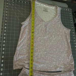 Lavender Patterned Sleepwear Set Purple Size M thumbnail 4