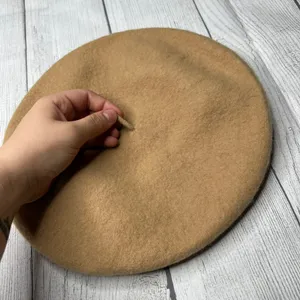 Knitworks 100% Wool Tan Cap Knit Hat thumbnail 3