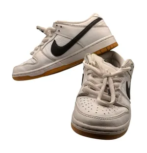 Nike Dunk Low White Black SZ 6 Classic Retro Leather Sneakers Casual Streetwear thumbnail 1