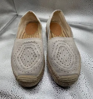 UGG Heidi Perf Cream Perforated Espadrille Slip-On Flats thumbnail 1