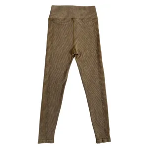 OFFLINE by Aerie Ribbed Seamless Leggings Tan‎ Acid Wash High Waisted Womens M thumbnail 2
