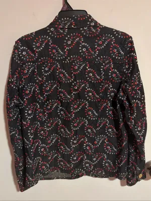 Boho Western Coldwater Creek Floral Paisley Button-Down Jacket S thumbnail 9