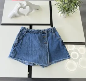 Zara High-Waisted Asymmetric Denim Skort - Light Wash - Size XS thumbnail 8